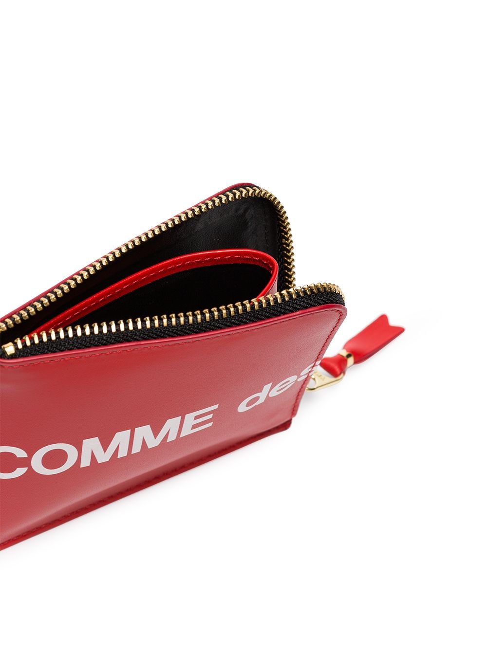 Red logo-print leather wallet<BR/><BR/><BR/>
