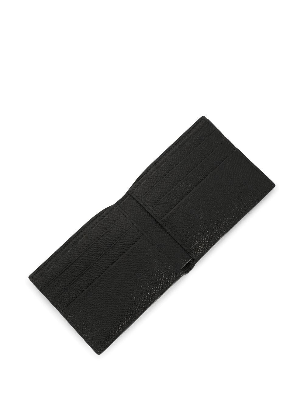 Logo-tag leather bifold wallet<BR/><BR/><BR/>