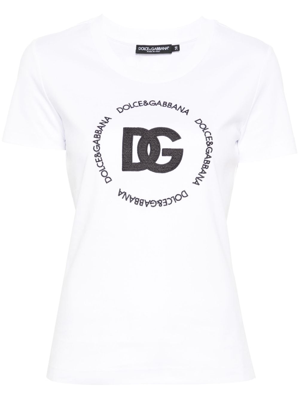 Embroidered-logo interlock T-shirt<BR/><BR/><BR/>