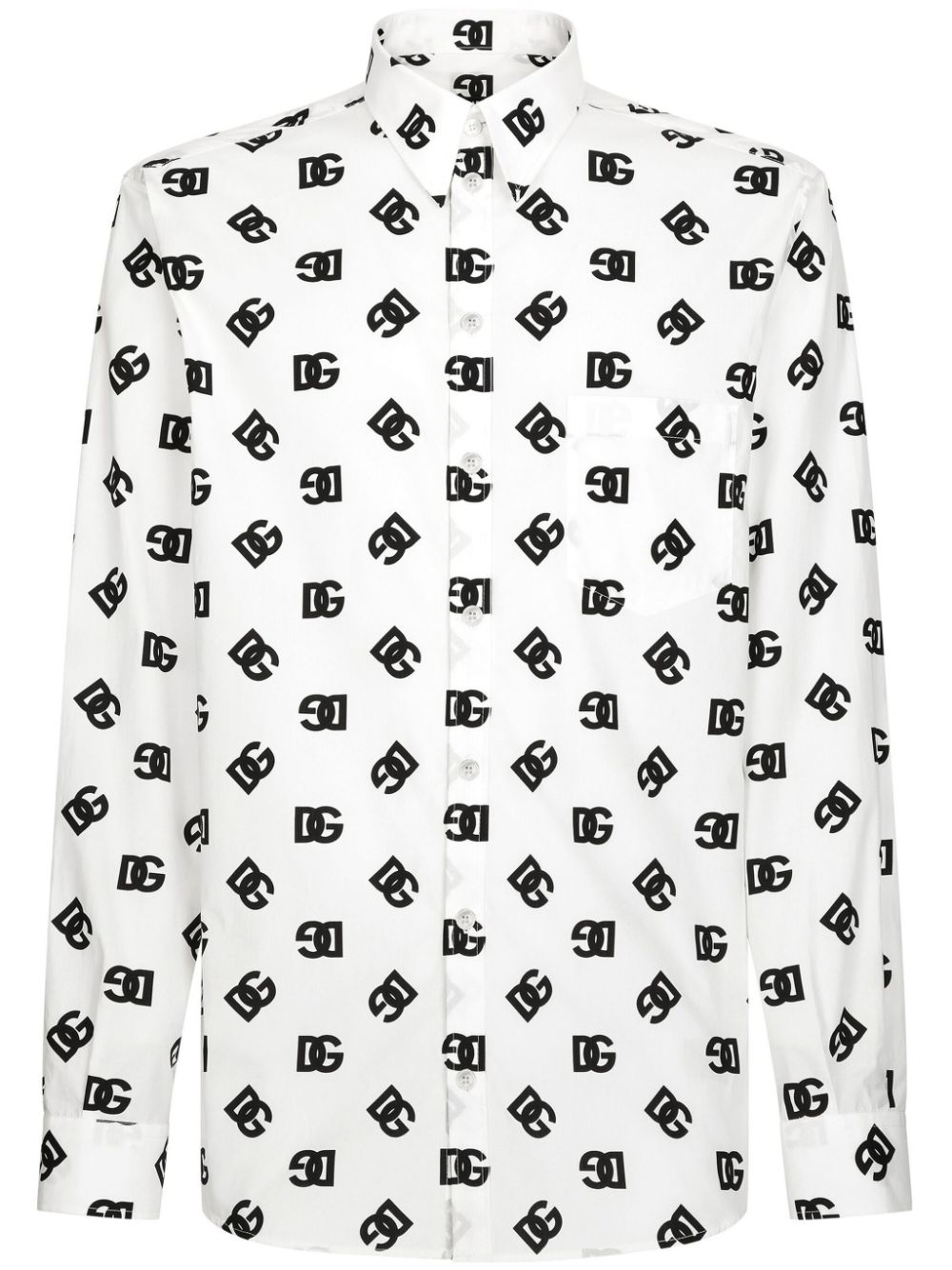DG logo-print cotton shirt<BR/><BR/><BR/>
