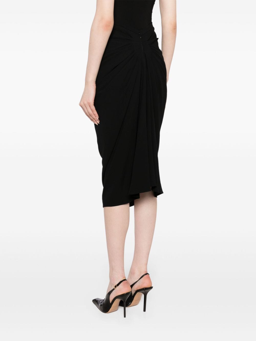 Ruched details high-rise skirt