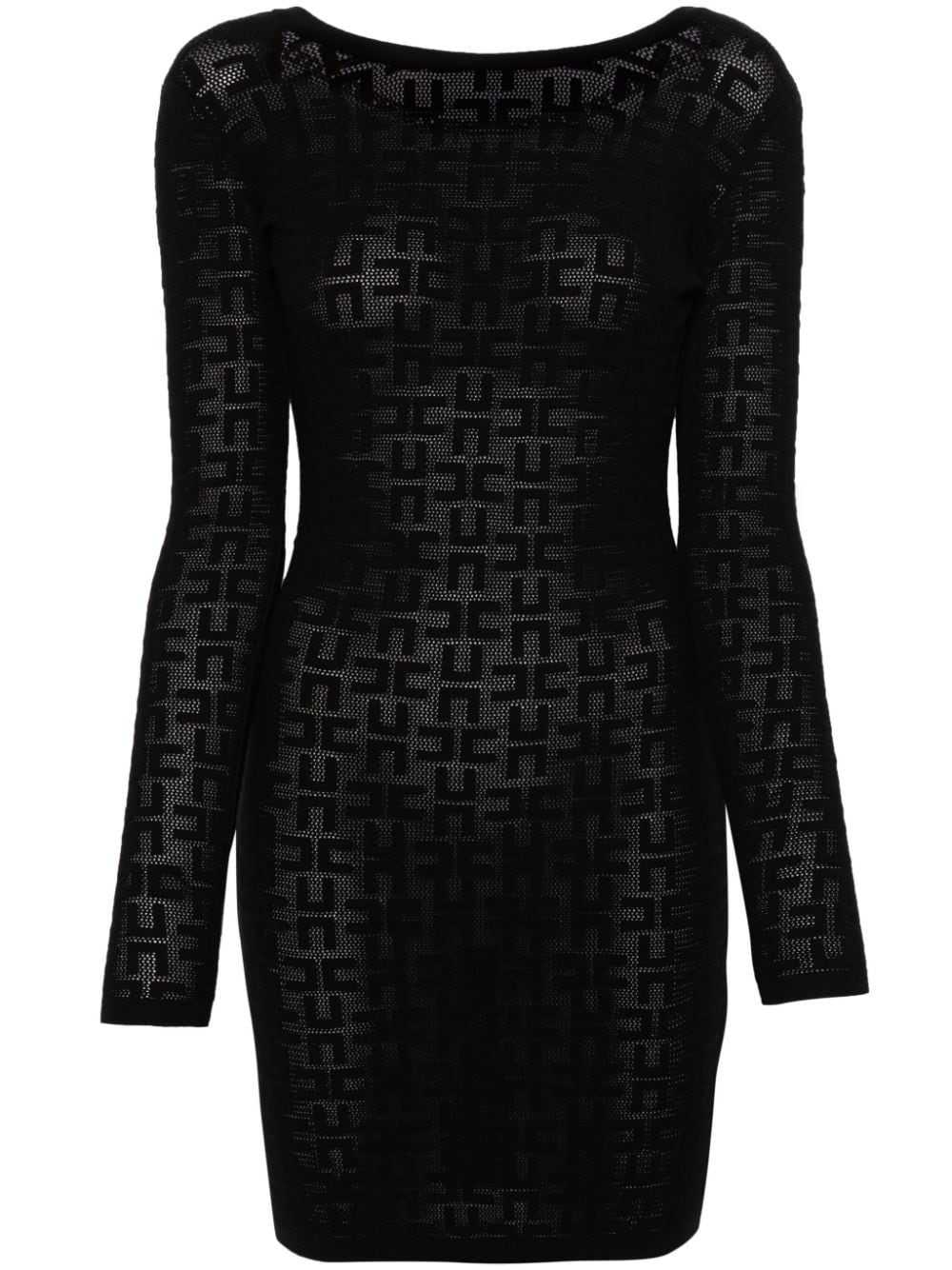 Chain-detail knitted mini dress<BR/>