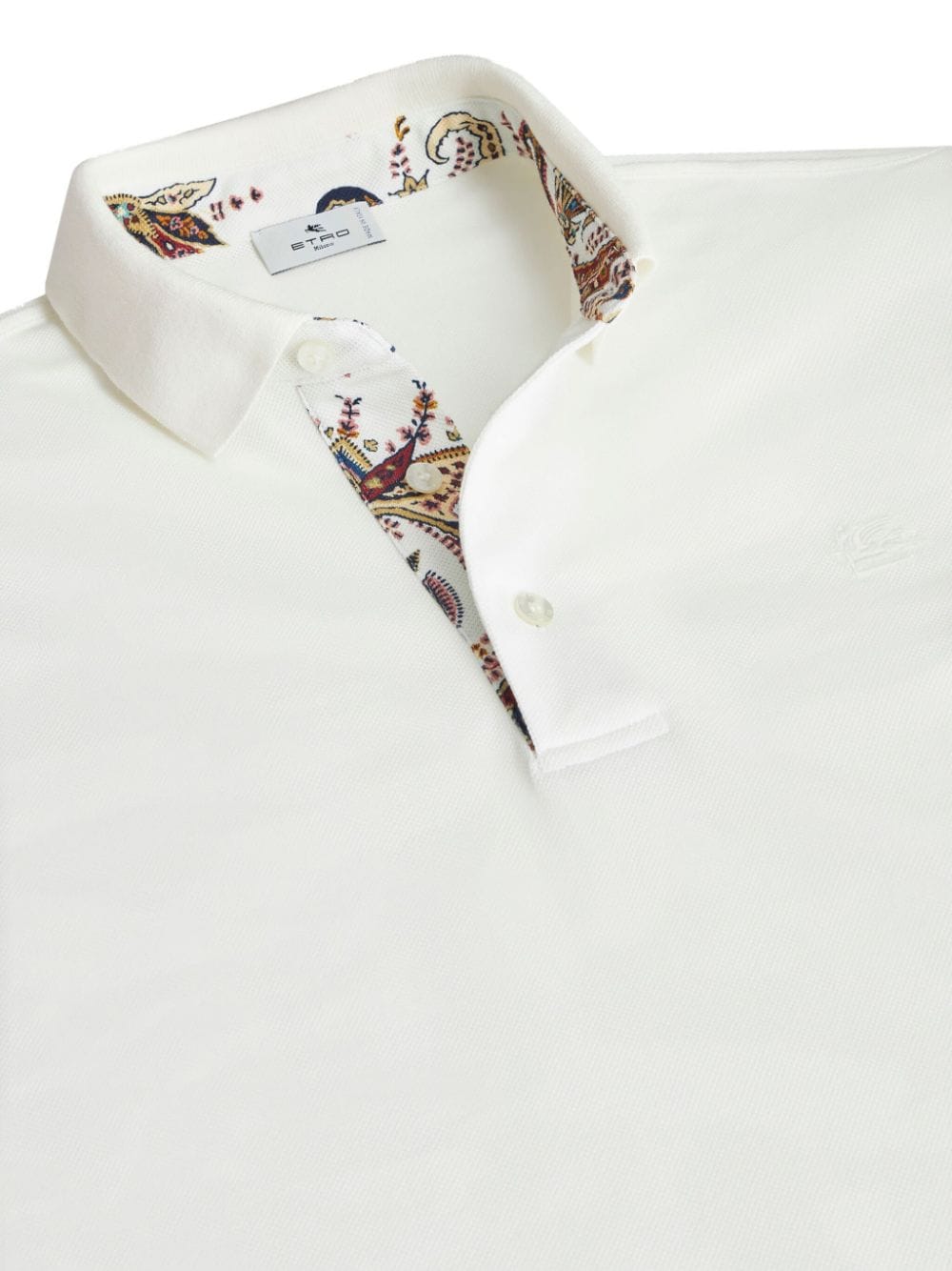 Pegaso-embroidered cotton polo shirt<BR/><BR/><BR/>