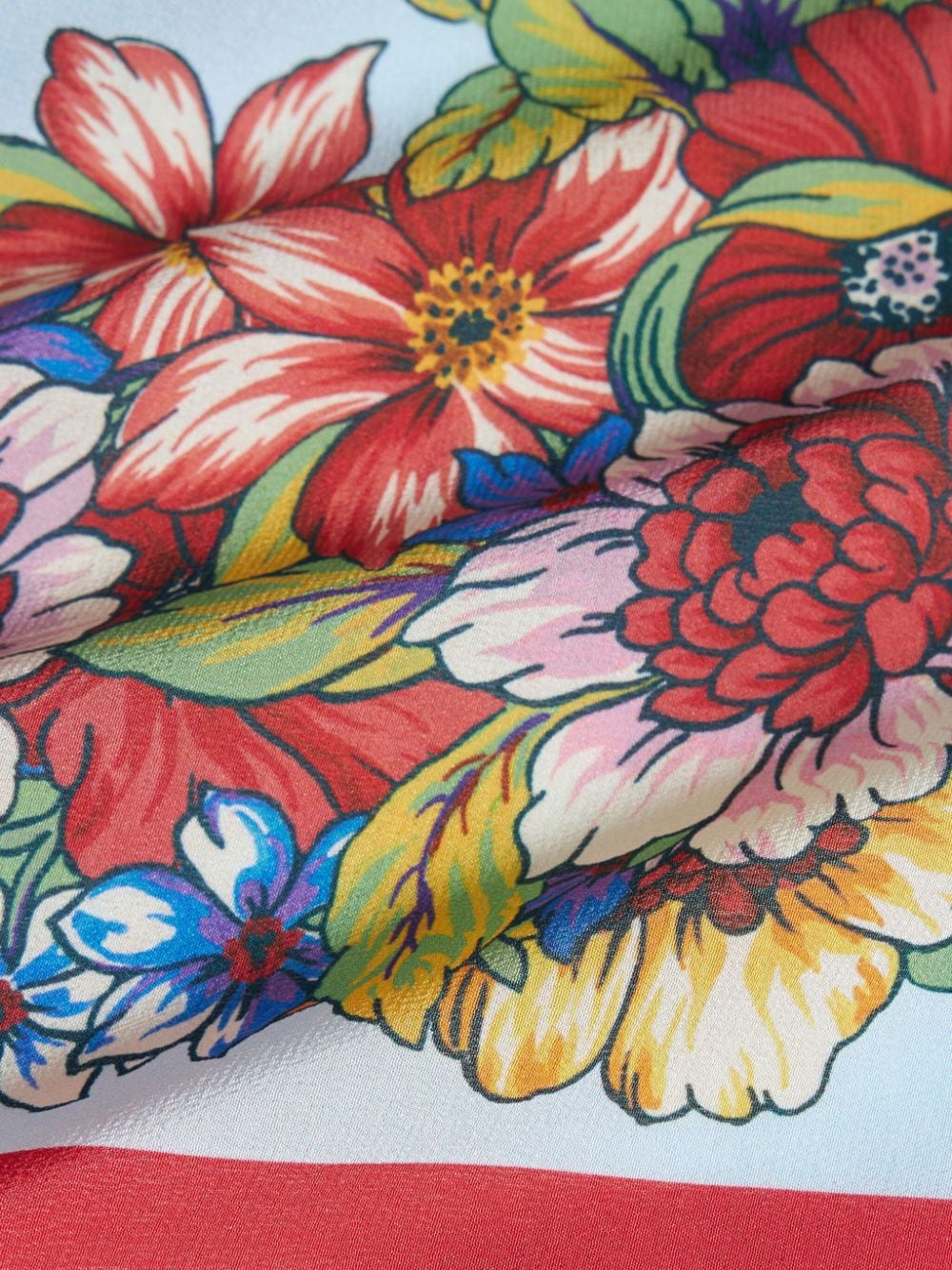 Floral-print silk poncho<BR/><BR/><BR/>