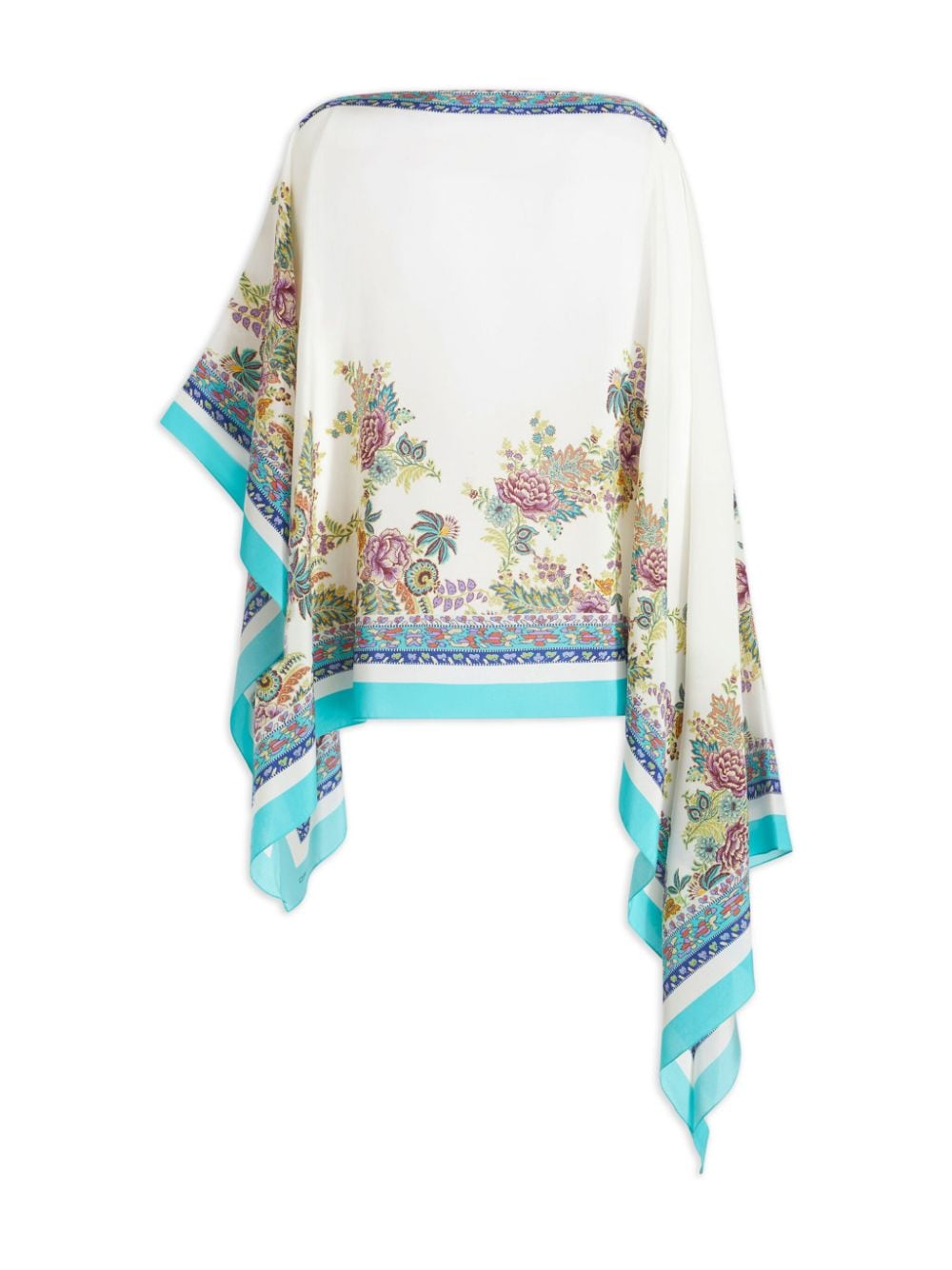 Floral-print silk scarf<BR/><BR/><BR/>