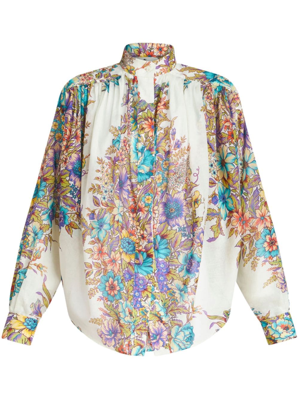 Blusa in cotone con stampa floreale<br><br><br>