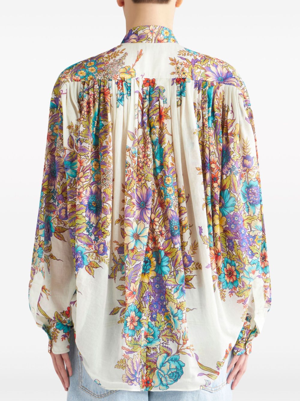 Floral-print cotton blouse<BR/><BR/><BR/>
