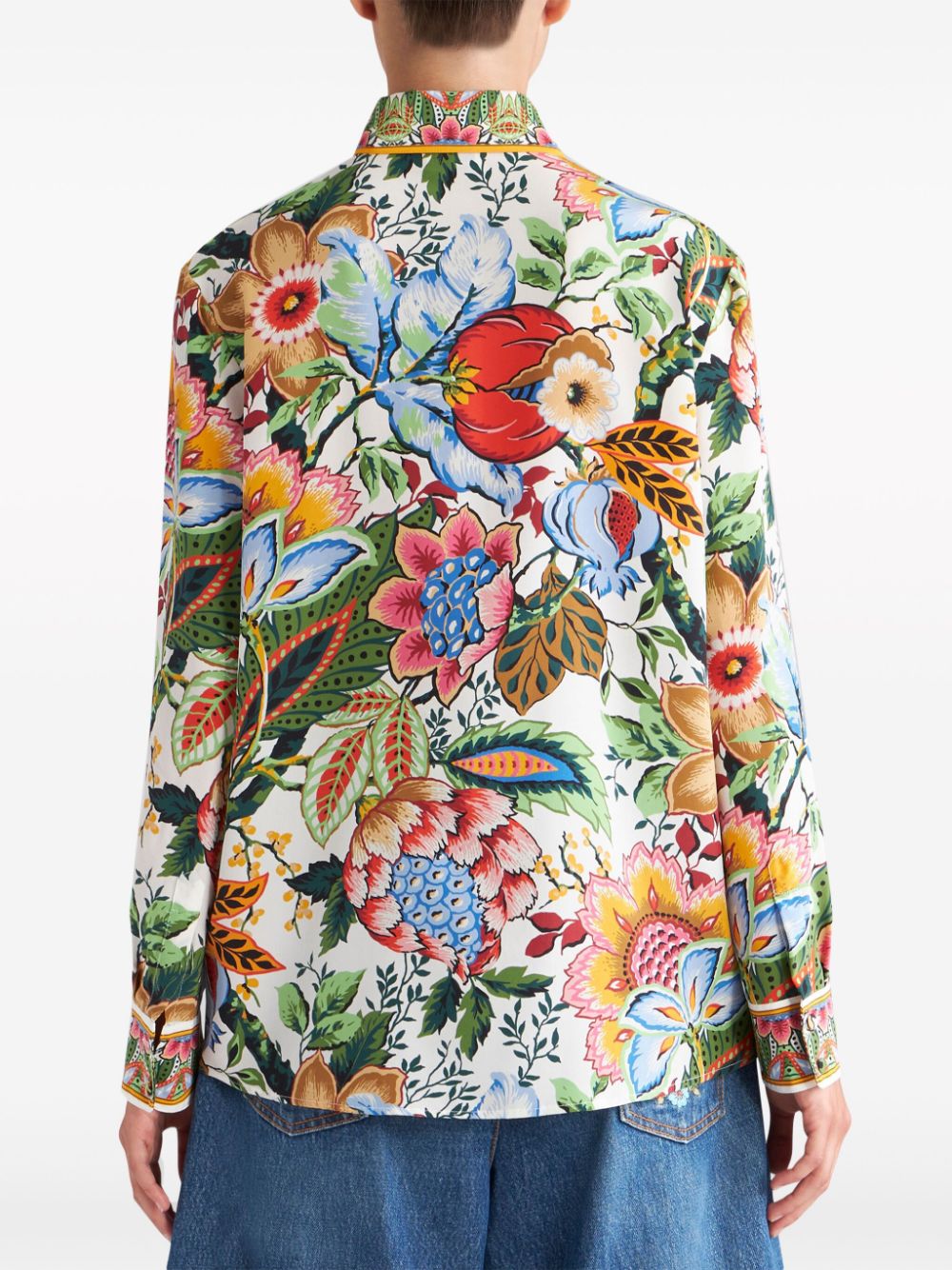 Floral-print silk shirt<BR/><BR/><BR/>