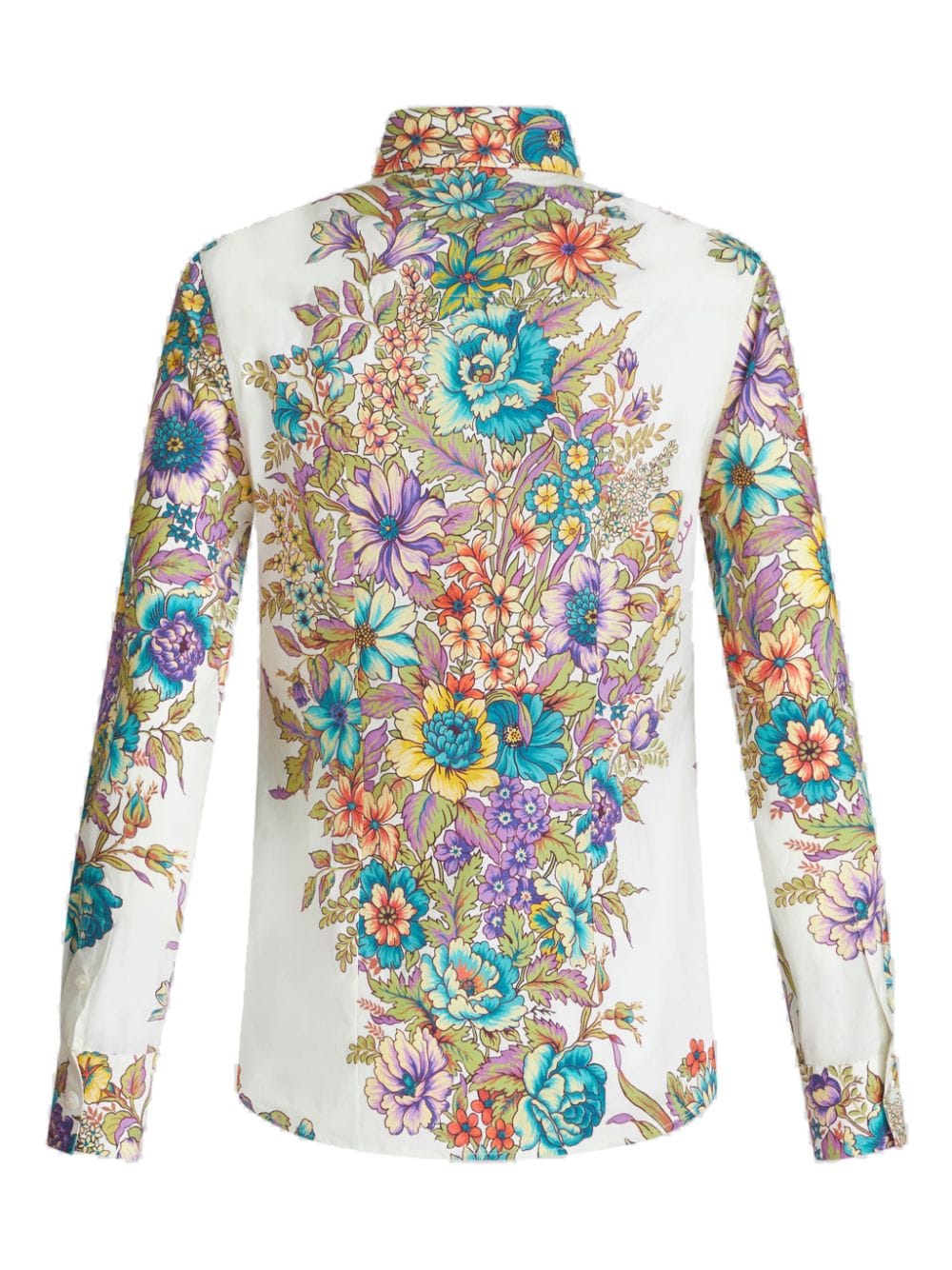 Camicia in cotone stretch con stampa floreale<br><br><br>
