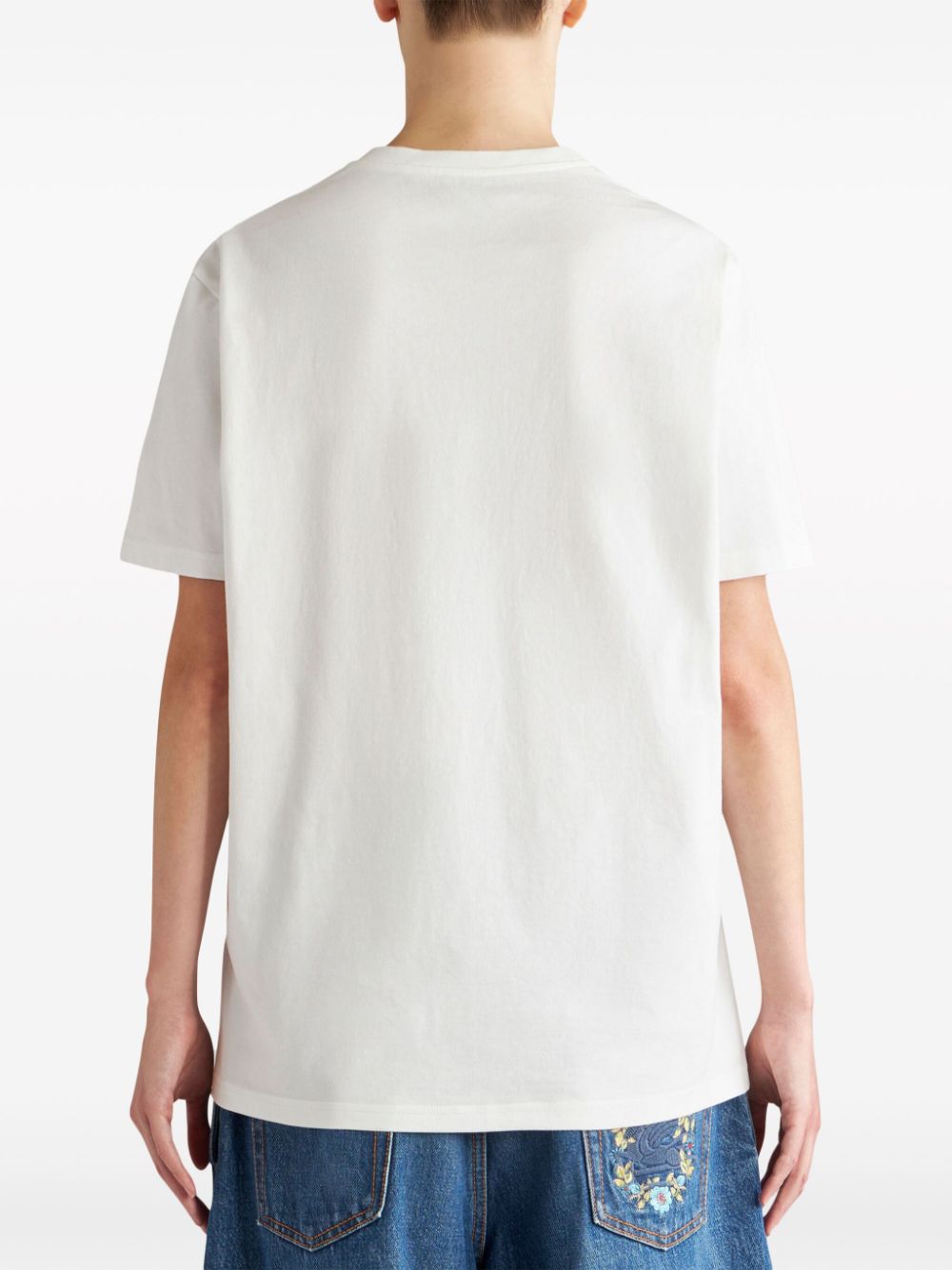 T-shirt in cotone con ricamo Pegaso<br><br><br>