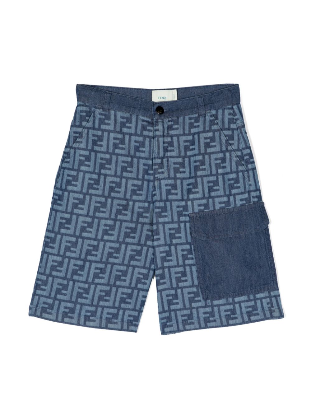 Chambray FF motif shorts