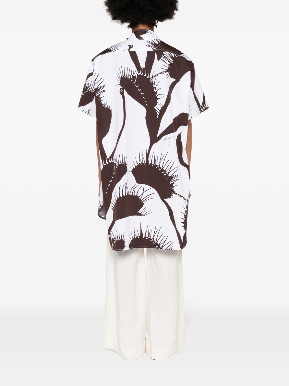 Venus-print cotton kaftan<BR/><BR/><BR/>