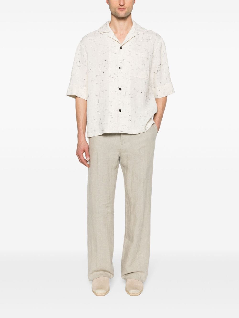 Straight linen trousers<BR/><BR/><BR/>