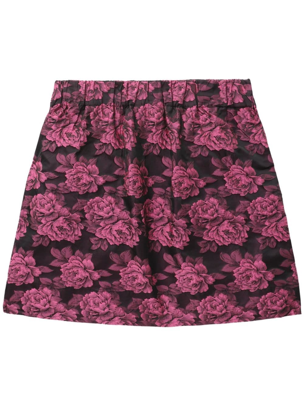 Floral-motif patterned-jacquard miniskirt<BR/><BR/>