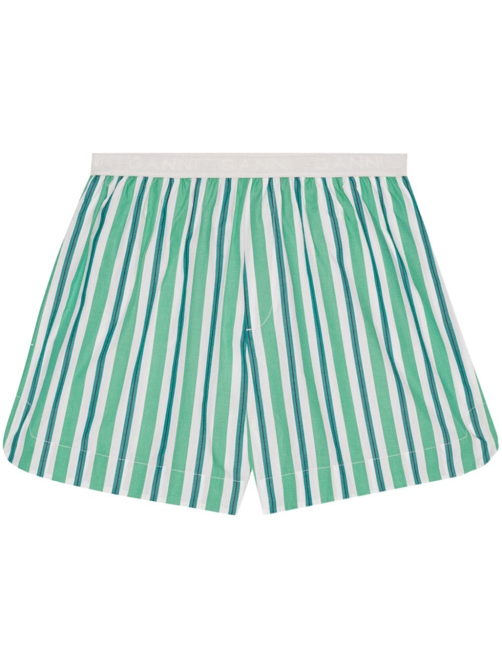 Striped cotton mini shorts<BR/><BR/><BR/><BR/>