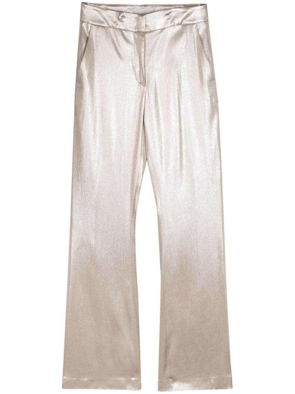 Lamé flared trousers<BR/><BR/><BR/>