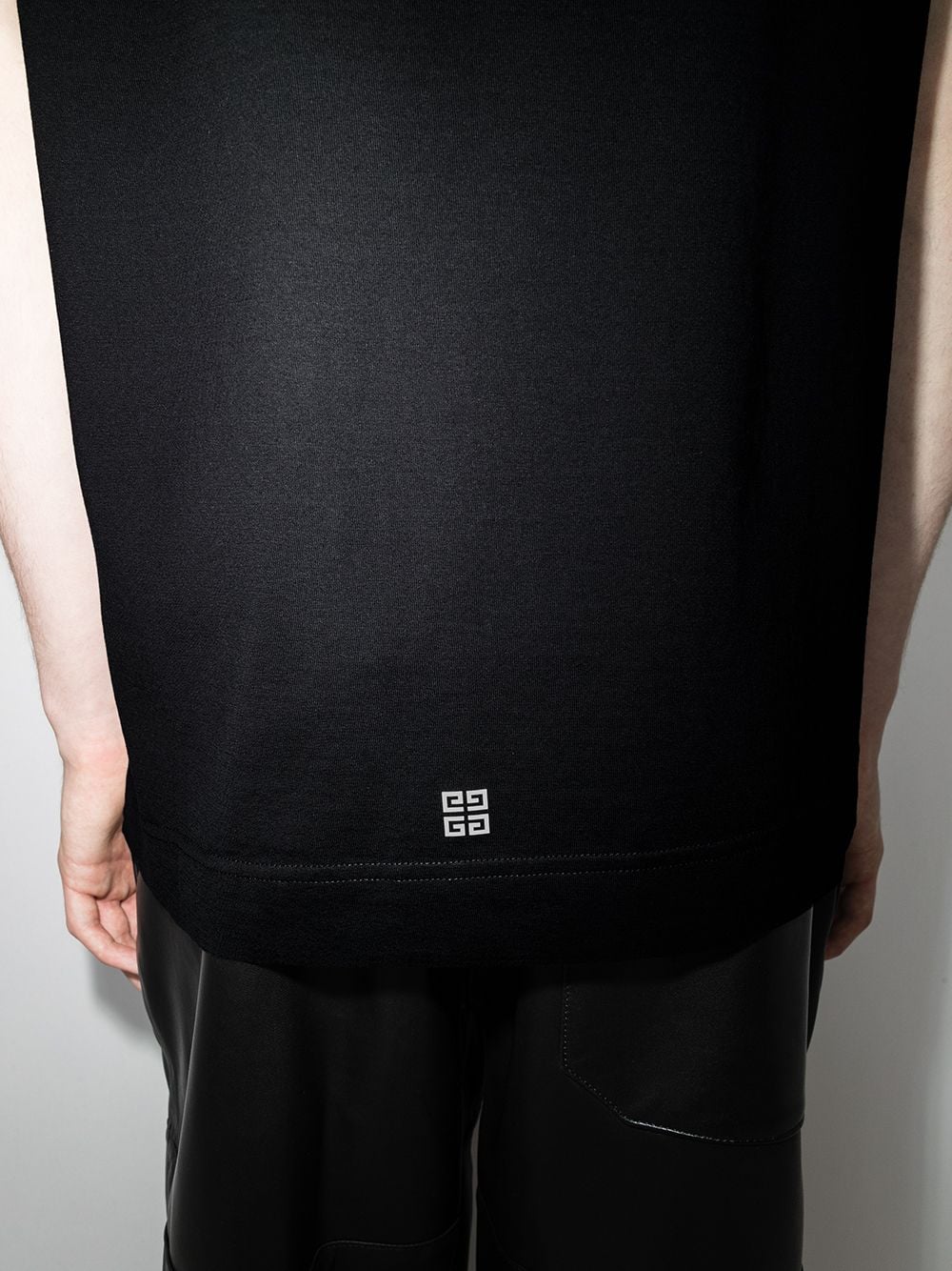 Black cotton logo-print cotton T-shirt