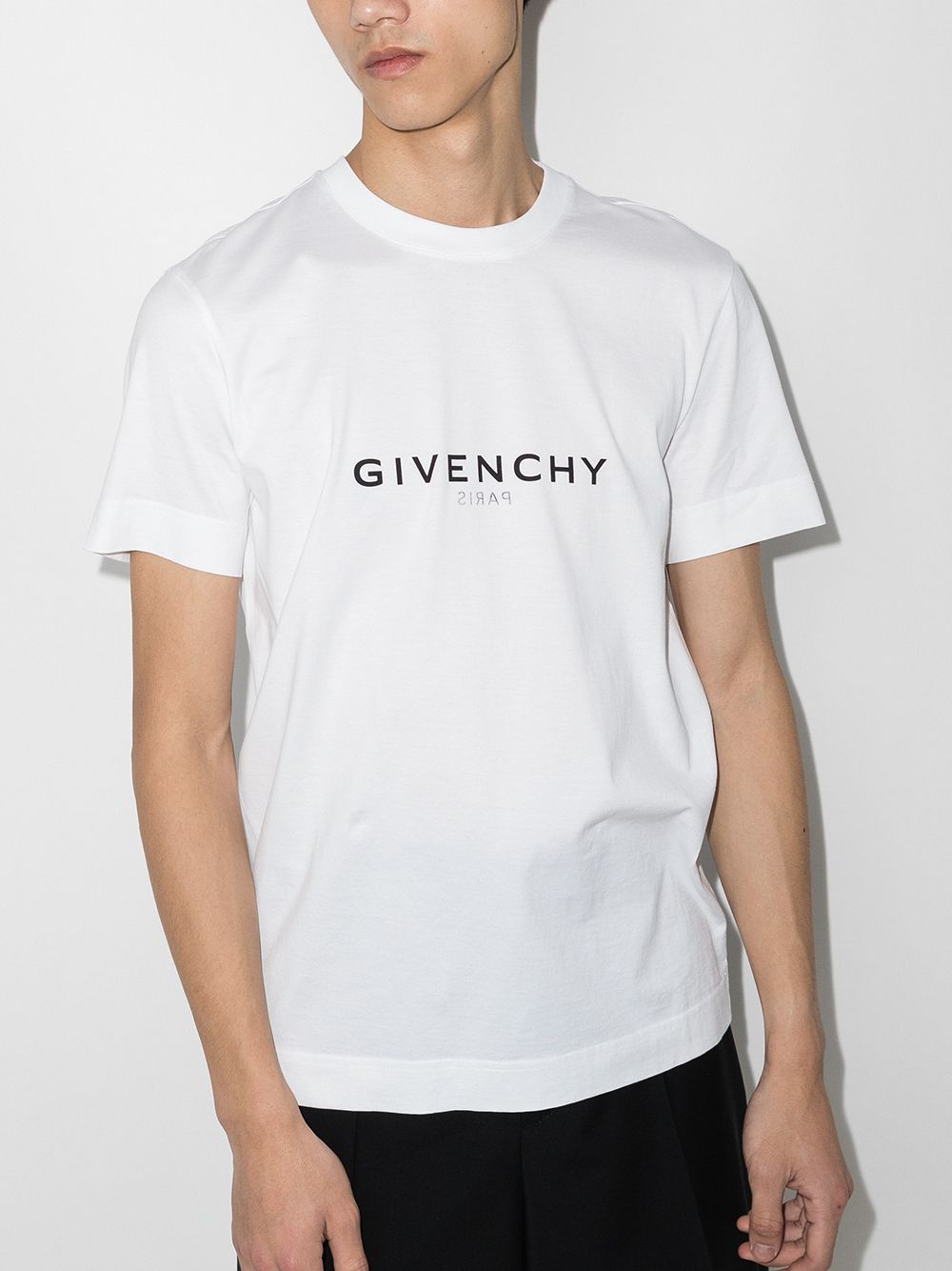 White cotton logo-print cotton T-shirt