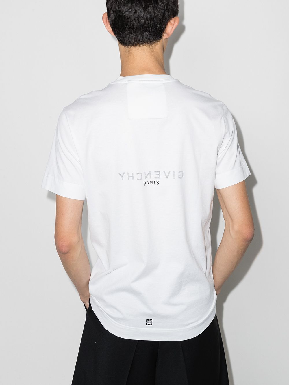 White cotton logo-print cotton T-shirt