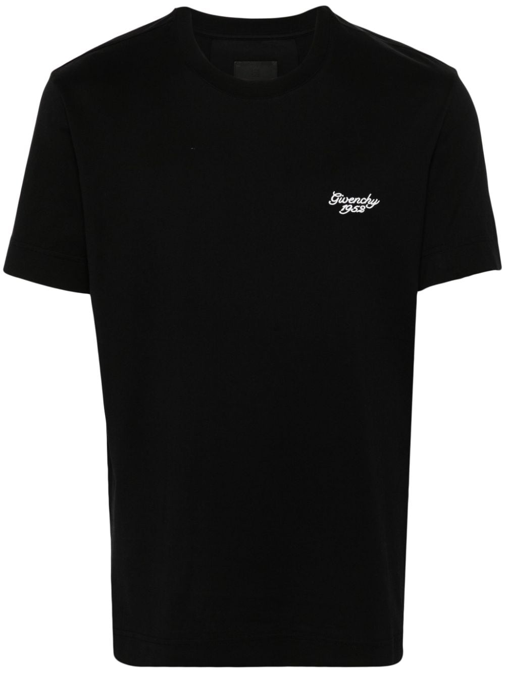 T-shirt nera con logo frontale