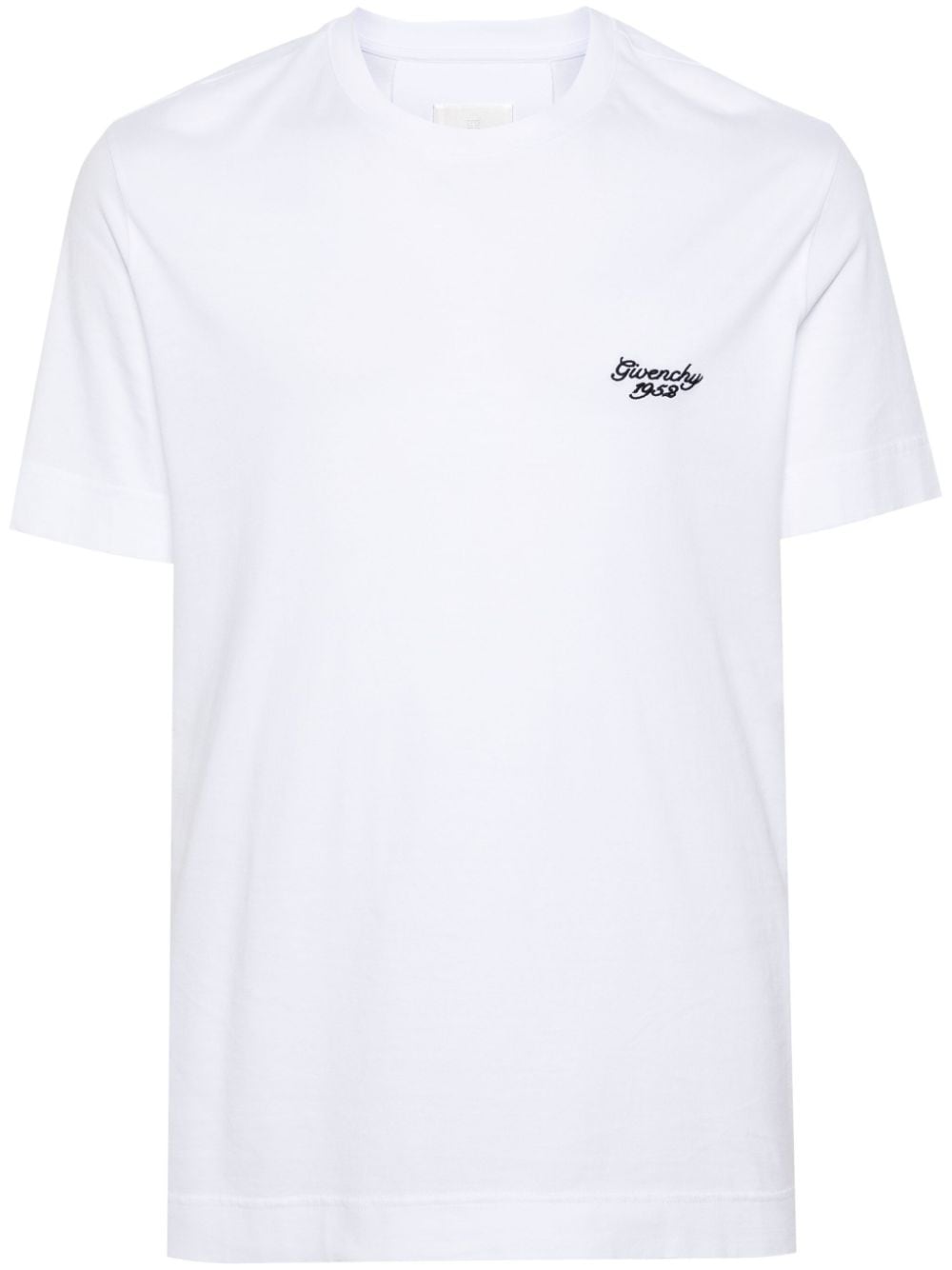 T-shirt bianca con logo frontale