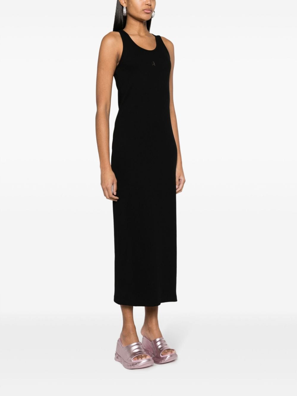 4G-plaque ribbed-knit maxi dress<BR/><BR/><BR/>