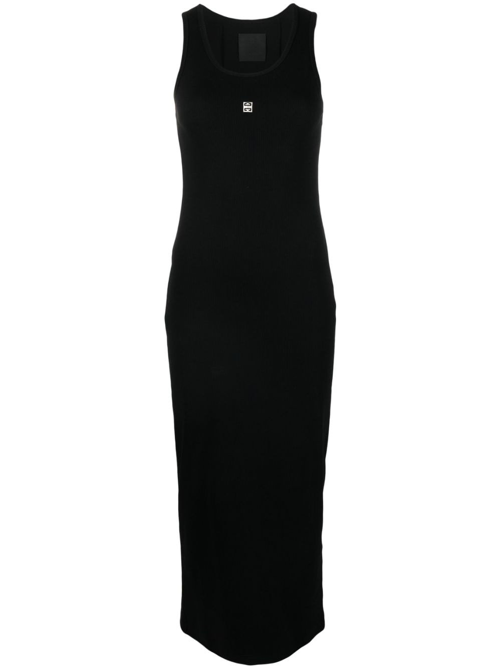 4G-plaque ribbed-knit maxi dress<BR/><BR/><BR/>