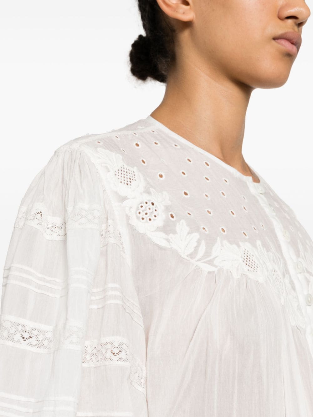 Gregoria cotton-silk blouse<BR/><BR/><BR/>
