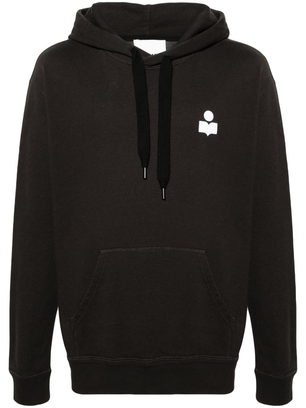 Matte logo-embroidered hoodie<BR/><BR/><BR/>