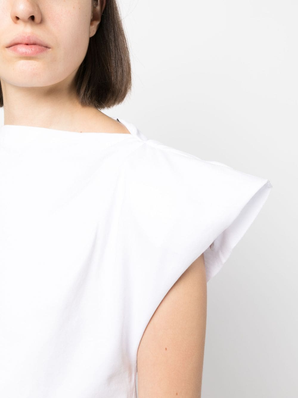 Sebani padded asymmetric T-shirt<BR/><BR/><BR/>