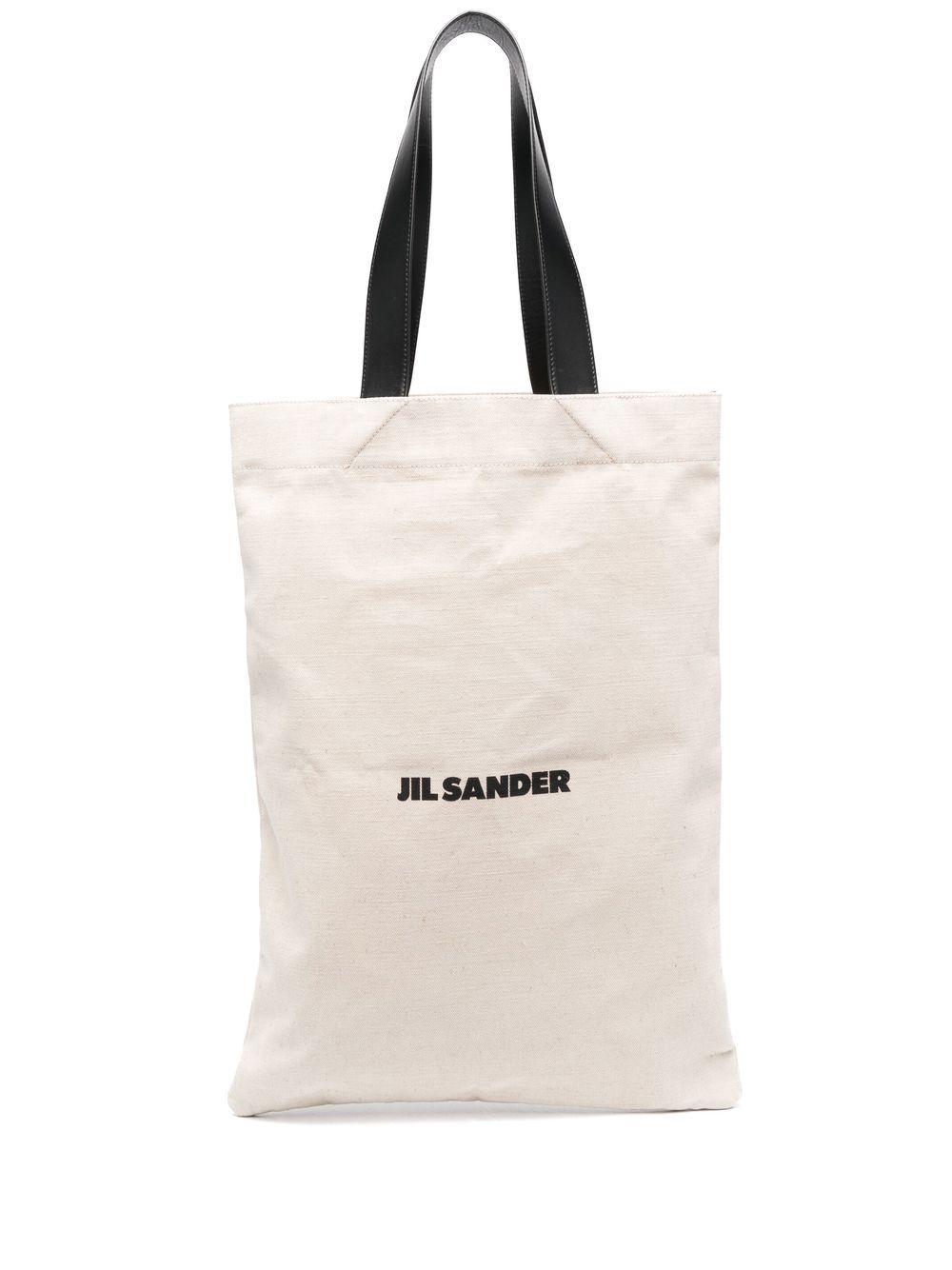 Logo-print linen tote bag<BR/><BR/><BR/>