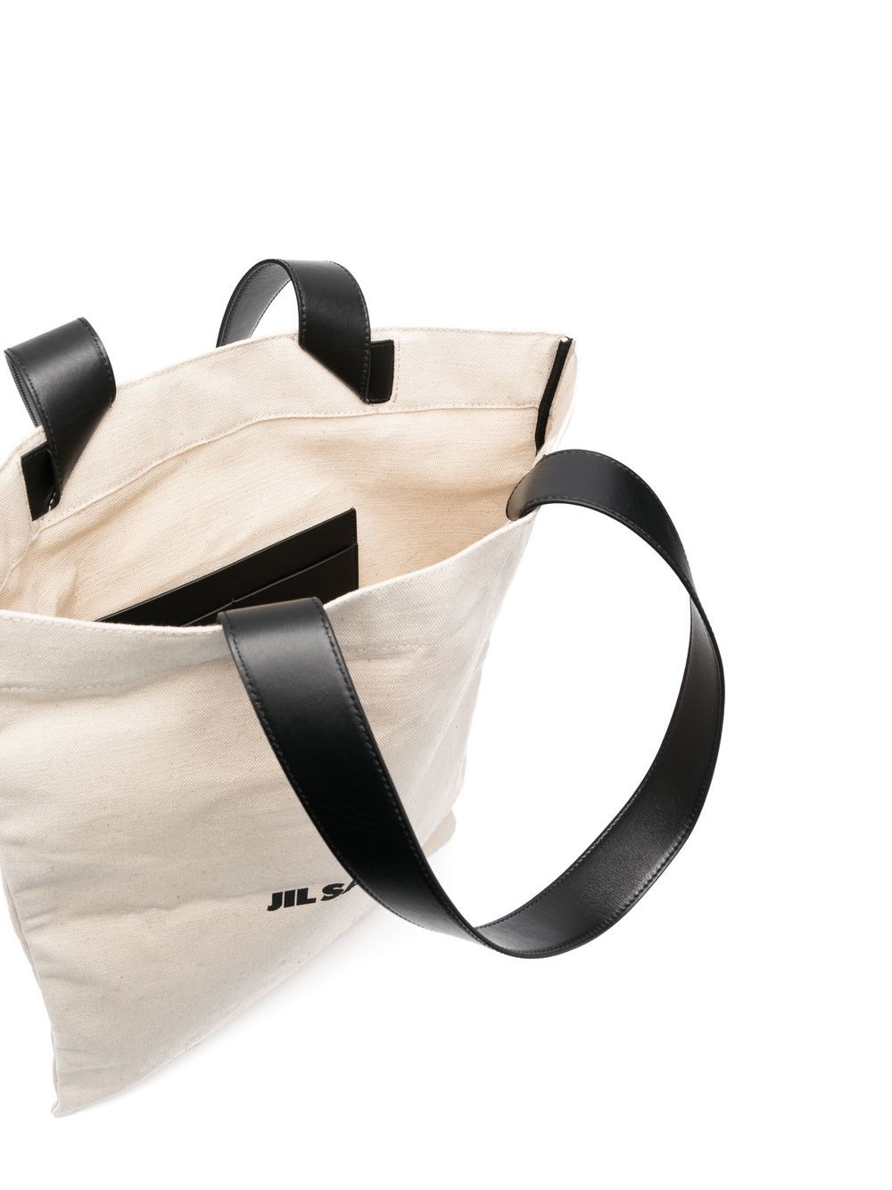 Logo-print linen tote bag<BR/><BR/><BR/>