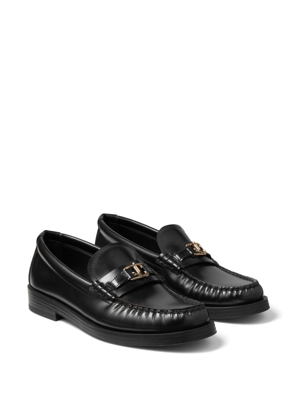 Addie logo-plaque leather loafers<BR/><BR/><BR/>