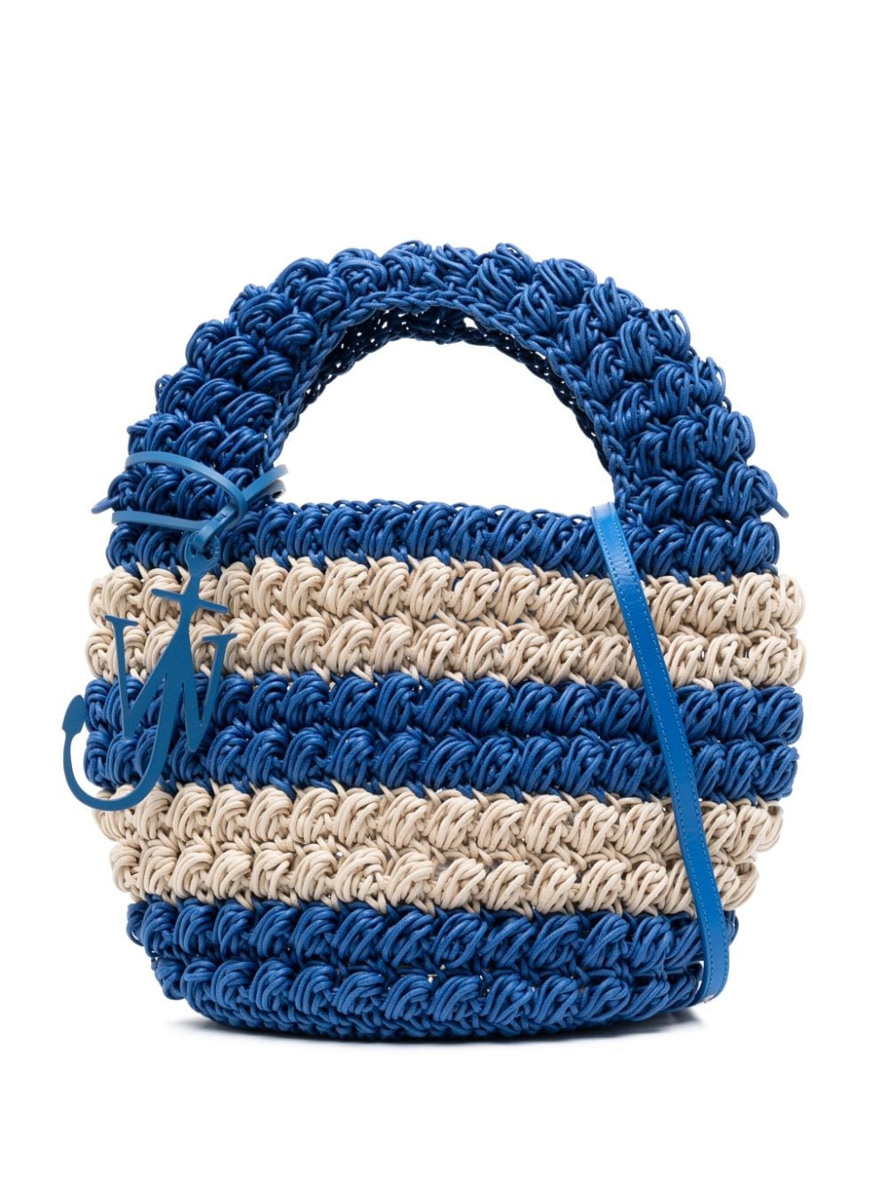 Anchor charm woven handbag<BR/>