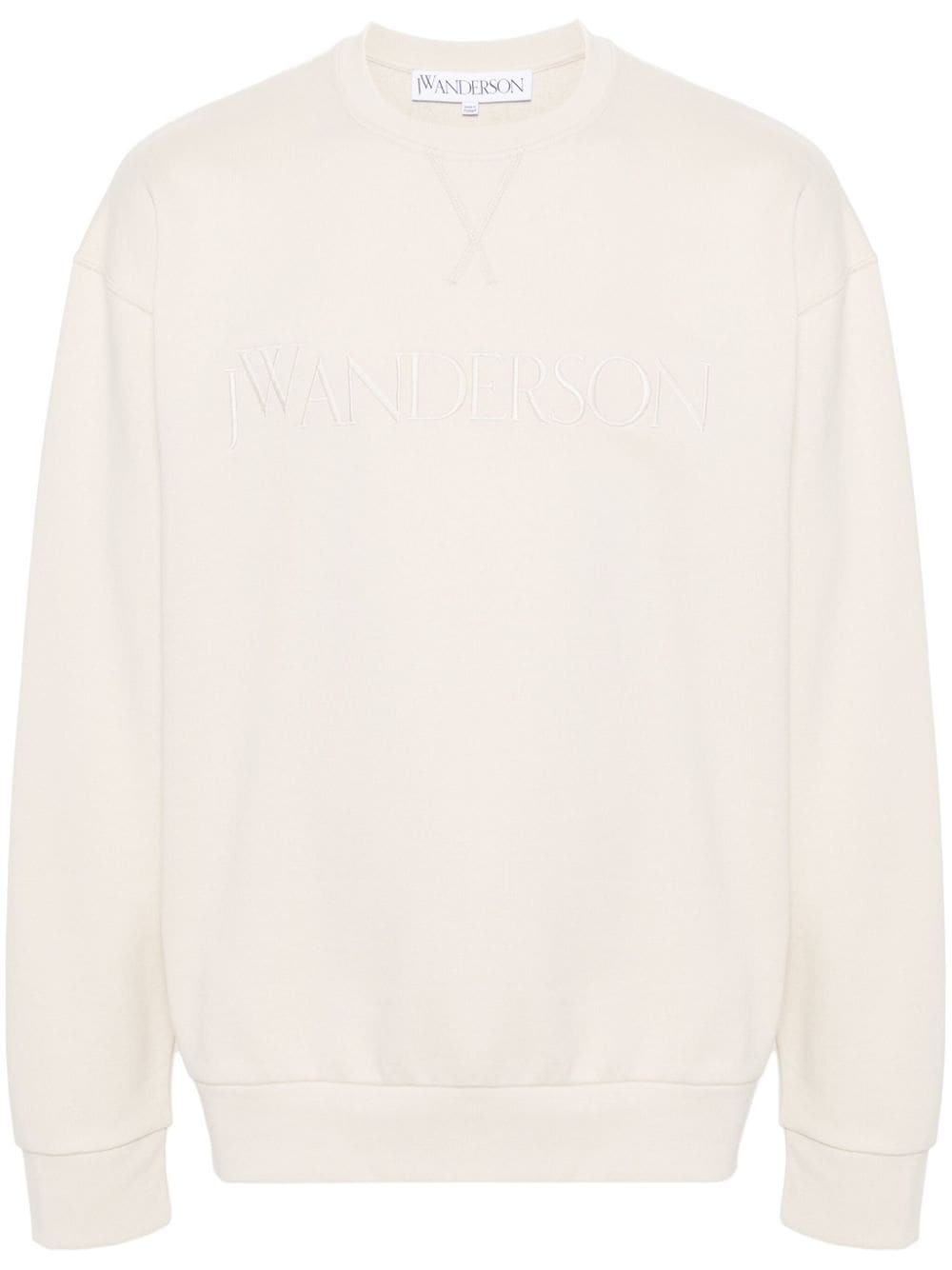 Logo-embroidered cotton sweatshirt<BR/><BR/><BR/>