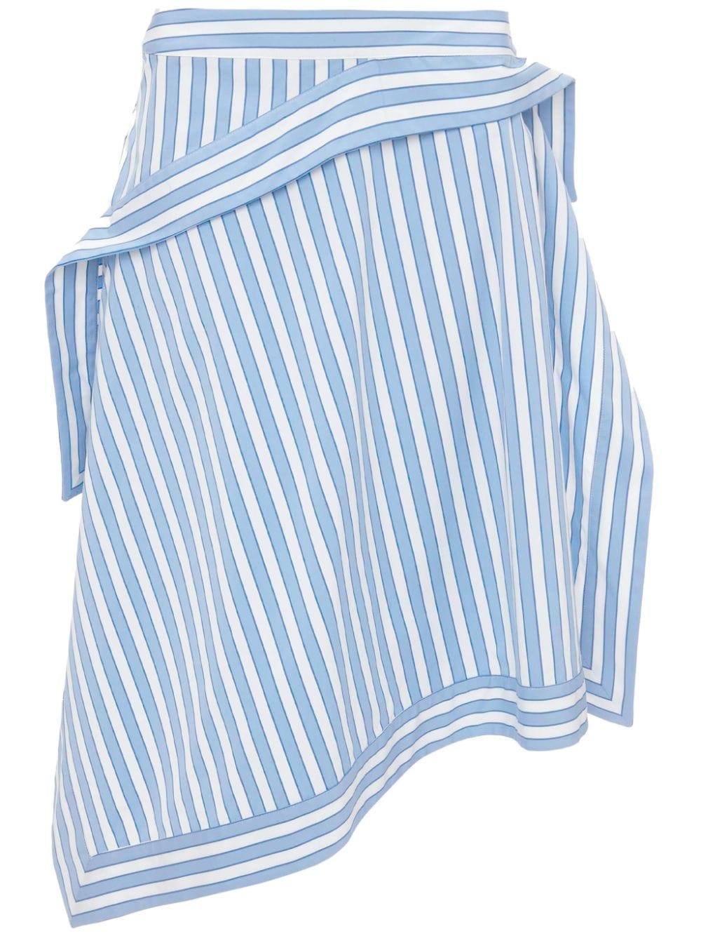 Midi asimmetric striped skirt