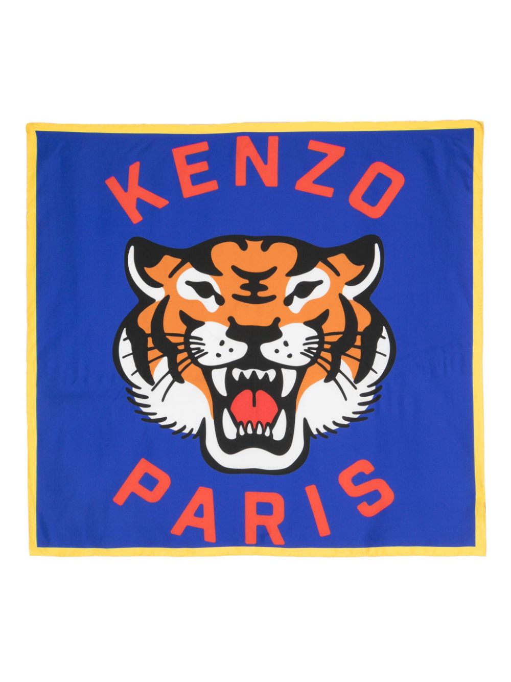 Tiger-motif square scarf