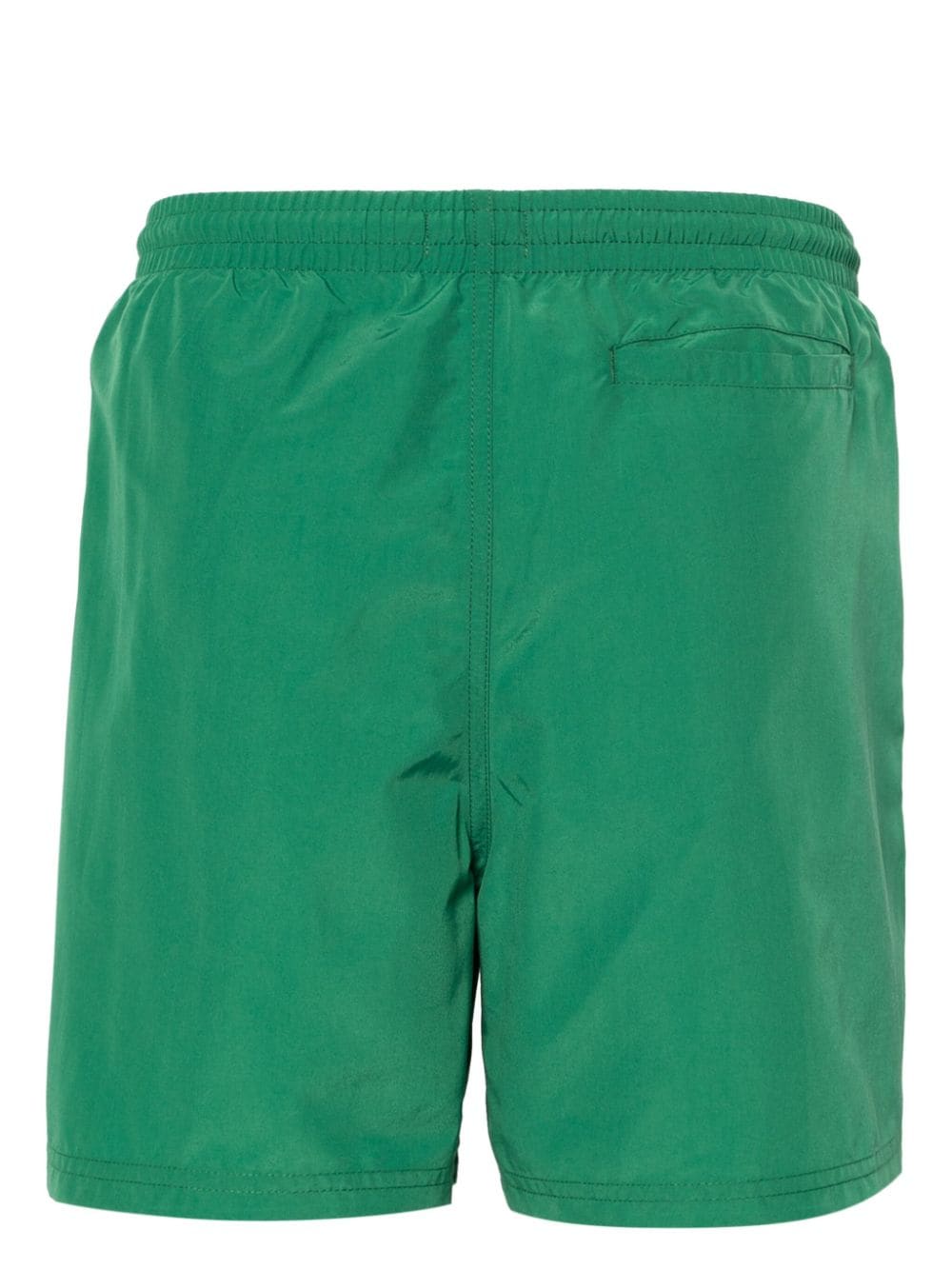 Green Logo-patch swim shorts<BR/><BR/><BR/>