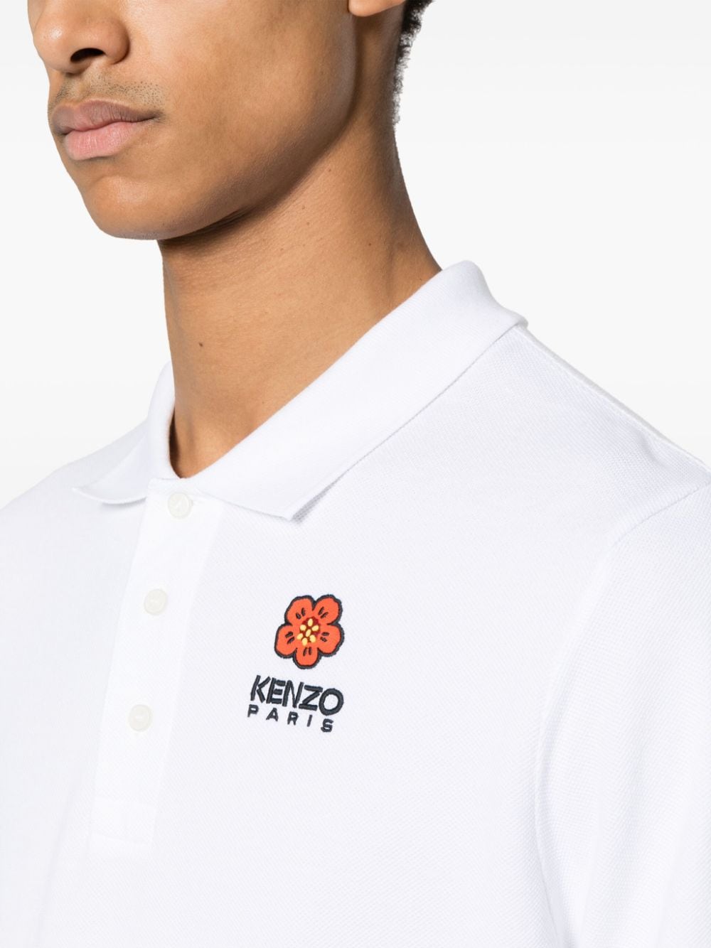 Boke Flower logo-embroidered polo shirt<BR/><BR/><BR/>