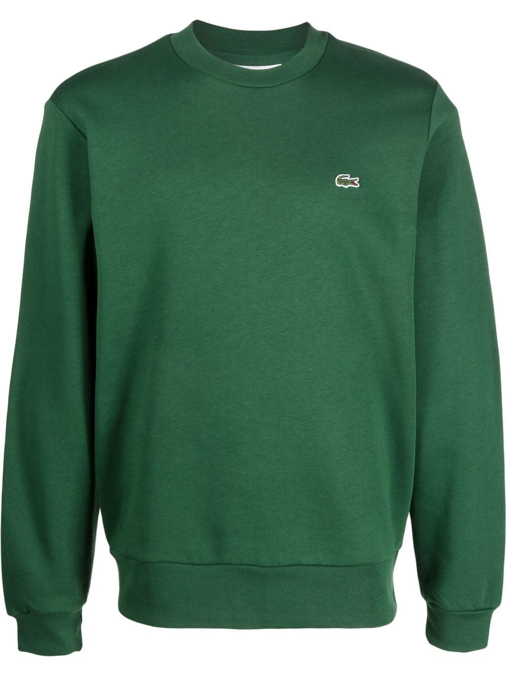 Green logo-embroidered sweatshirt