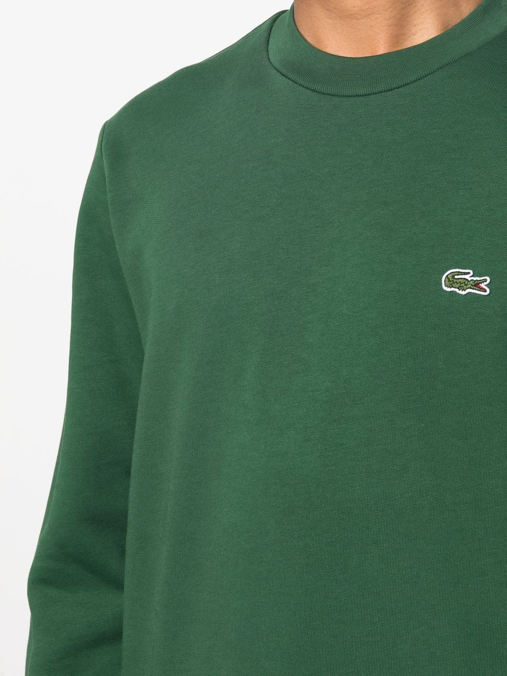 Green logo-embroidered sweatshirt