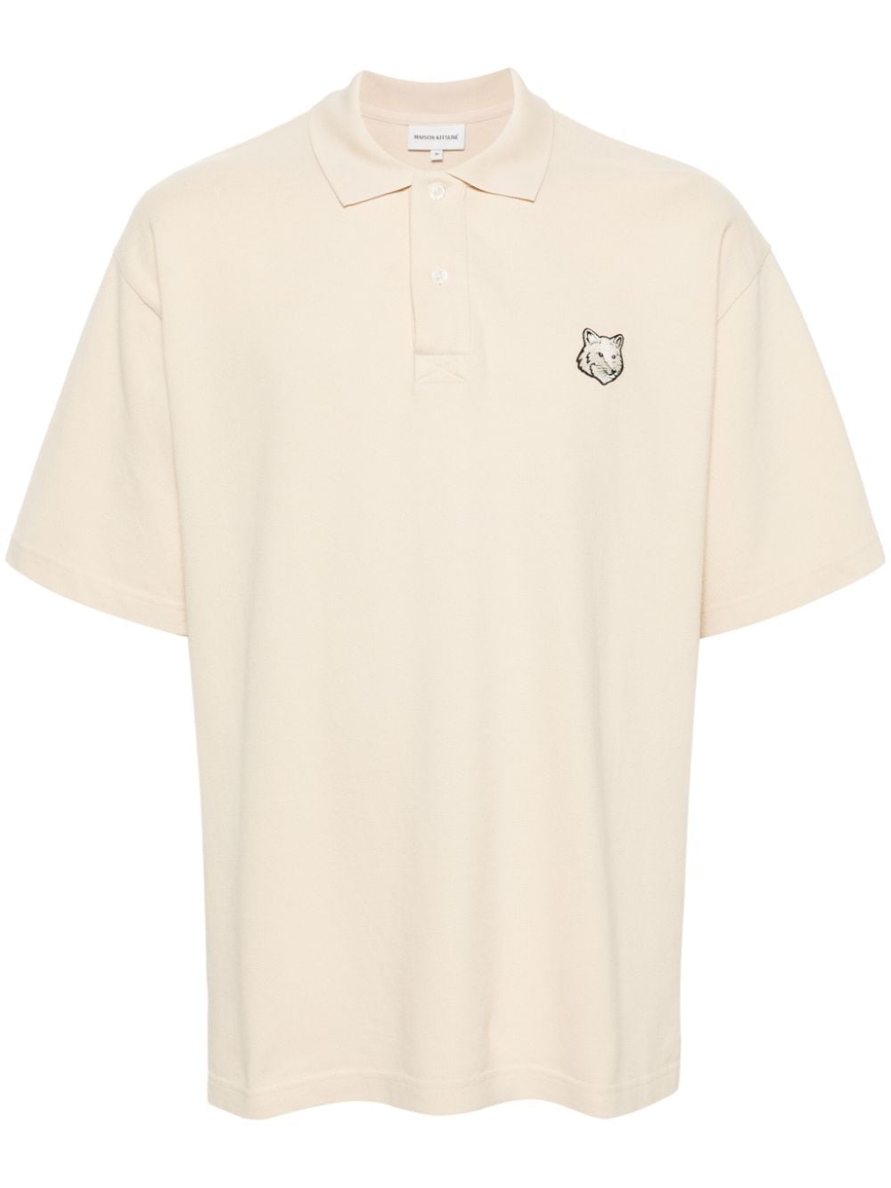 Fox-motif cotton polo shirt<BR/><BR/><BR/>