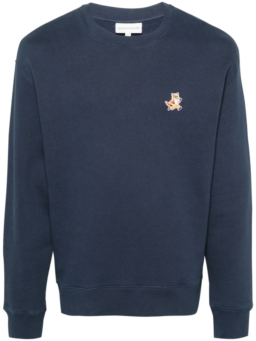 Fox-motif cotton sweatshirt<BR/><BR/><BR/>