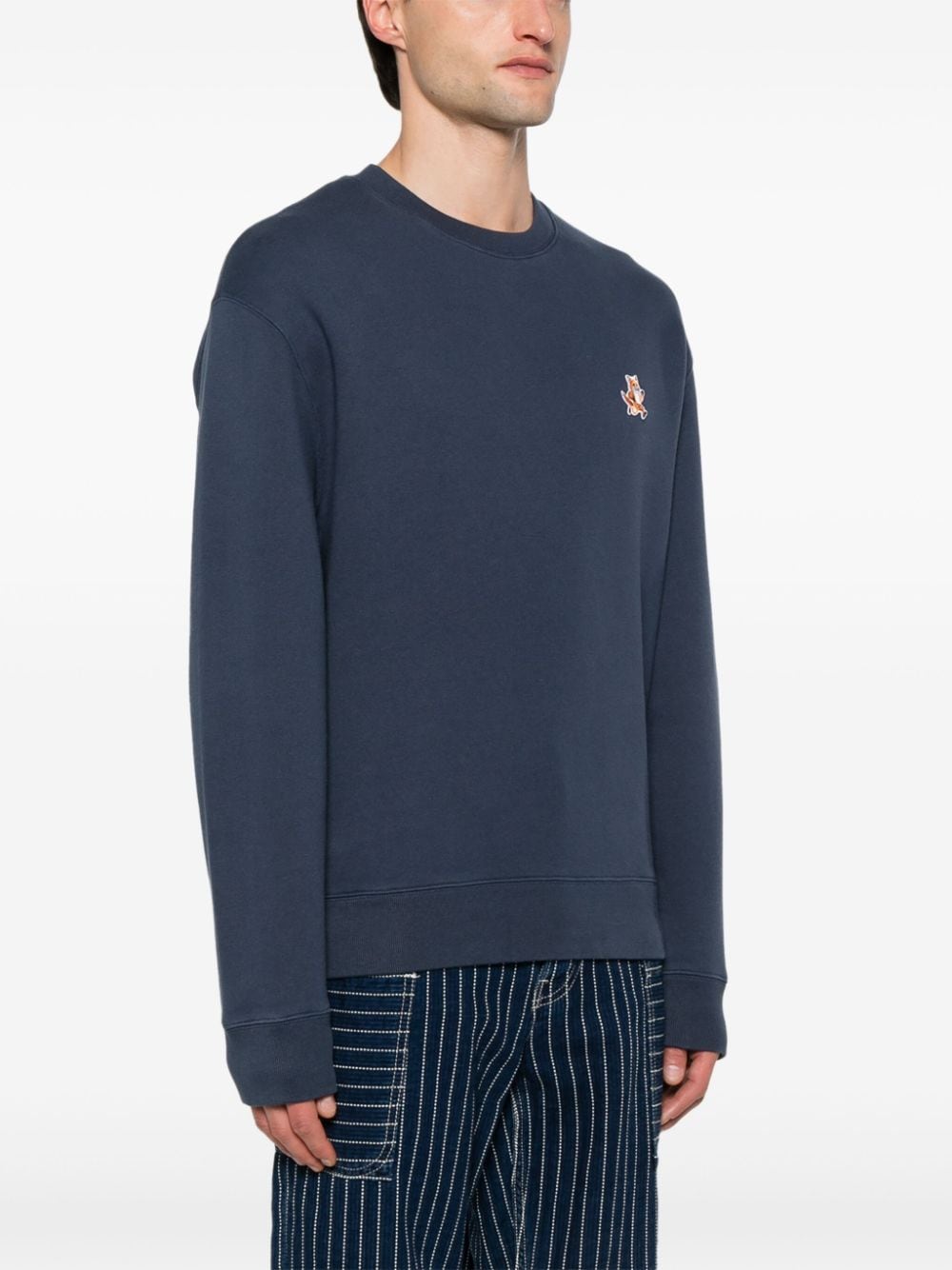 Fox-motif cotton sweatshirt<BR/><BR/><BR/>