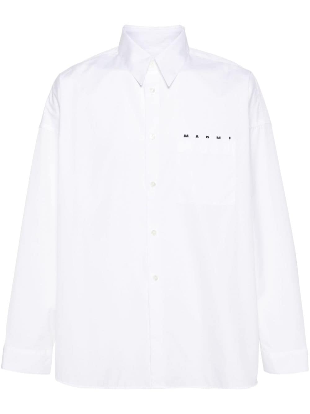 Camicia bianca con stampa logo<br><br><br>