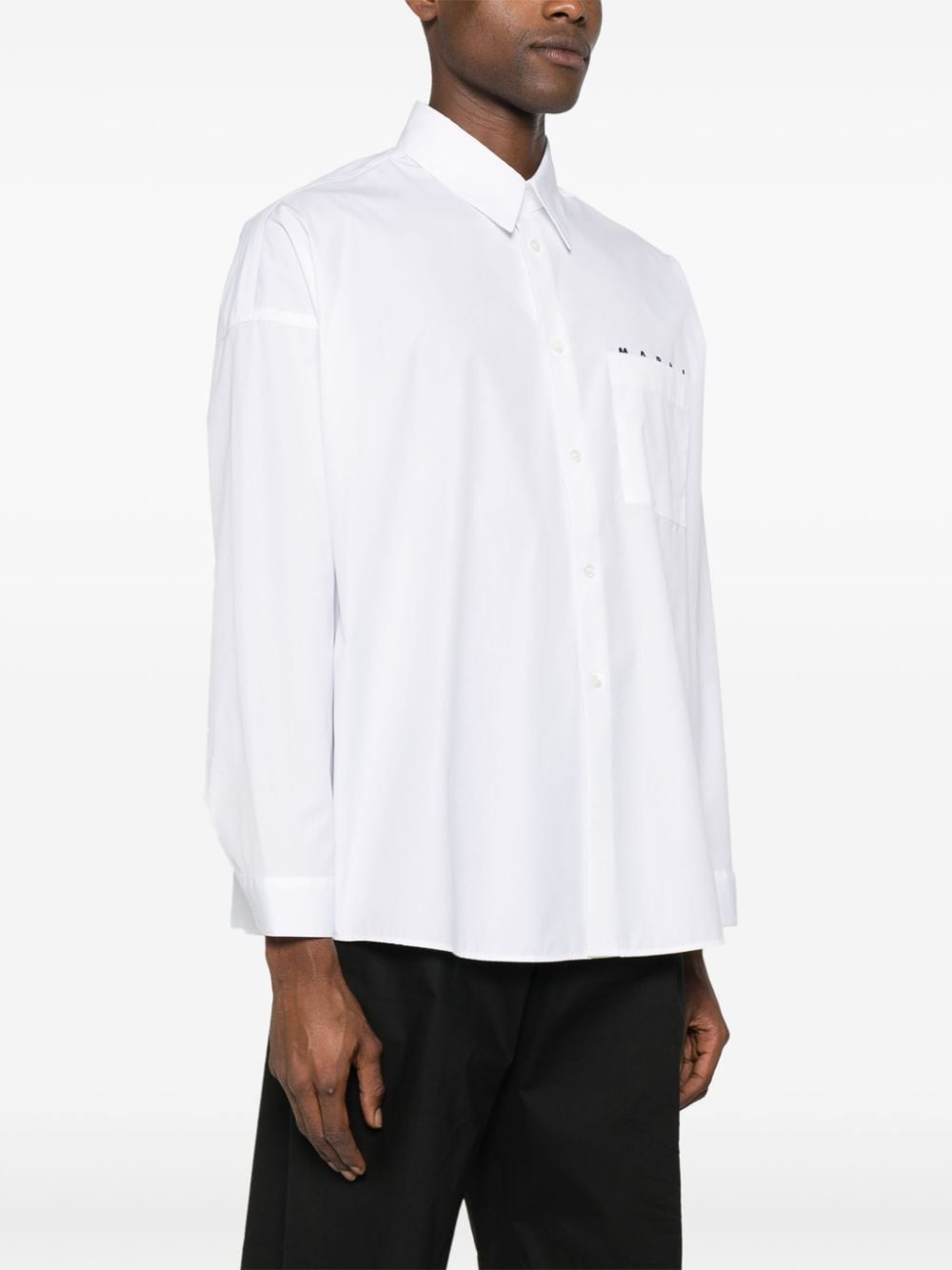 Camicia bianca con stampa logo<br><br><br>