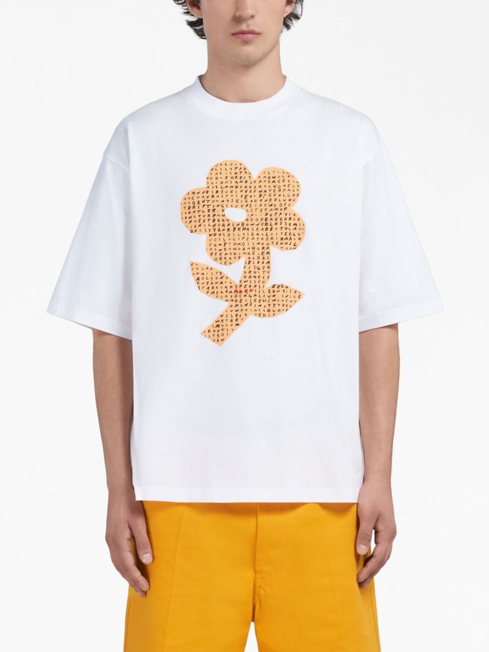 T-shirt in cotone con stampa floreale<br><br><br>
