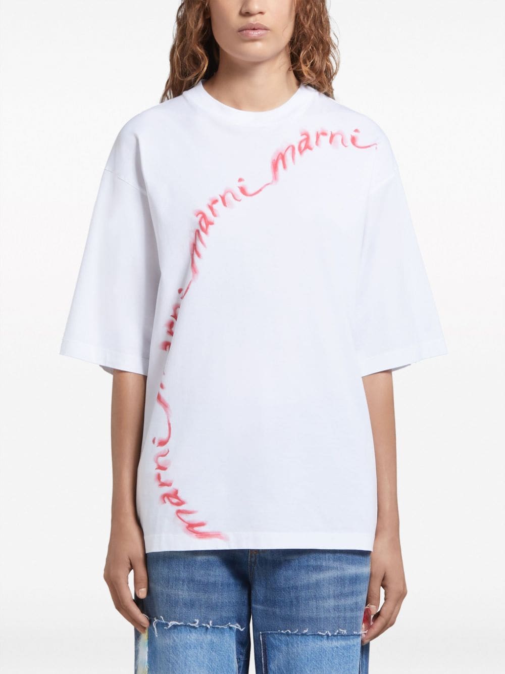 T-shirt in cotone con stampa logo<br><br><br>