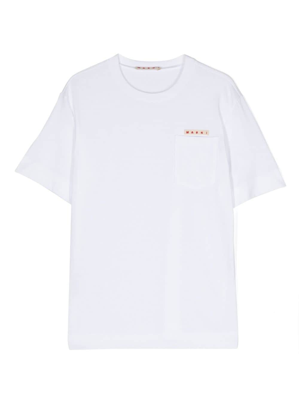 Logo-appliqué cotton T-shirt<BR/><BR/><BR/>