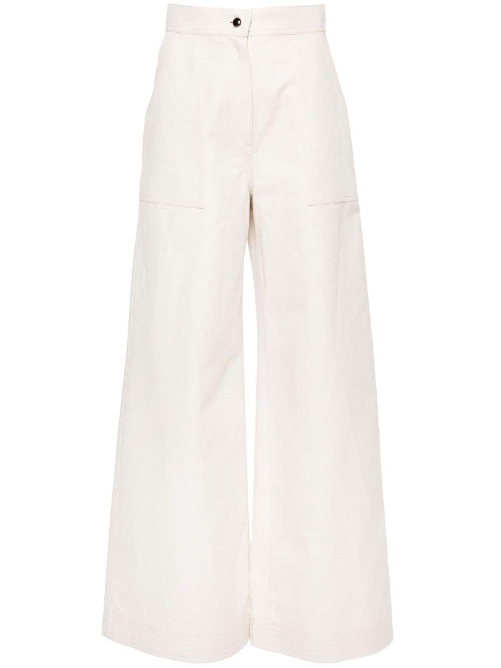 Cotton-linen blend trousers